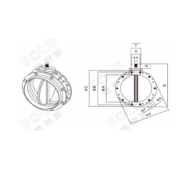Electric powder butterfly valve